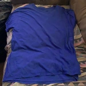 Blue fruit of the loom shirt
